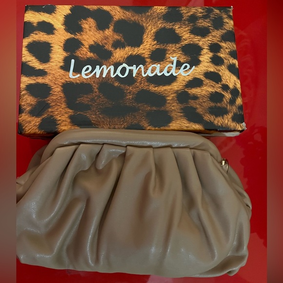 Lemonade Nude Triangle heels with sexy tie up straps. Receive matching handbag - Picture 5 of 5